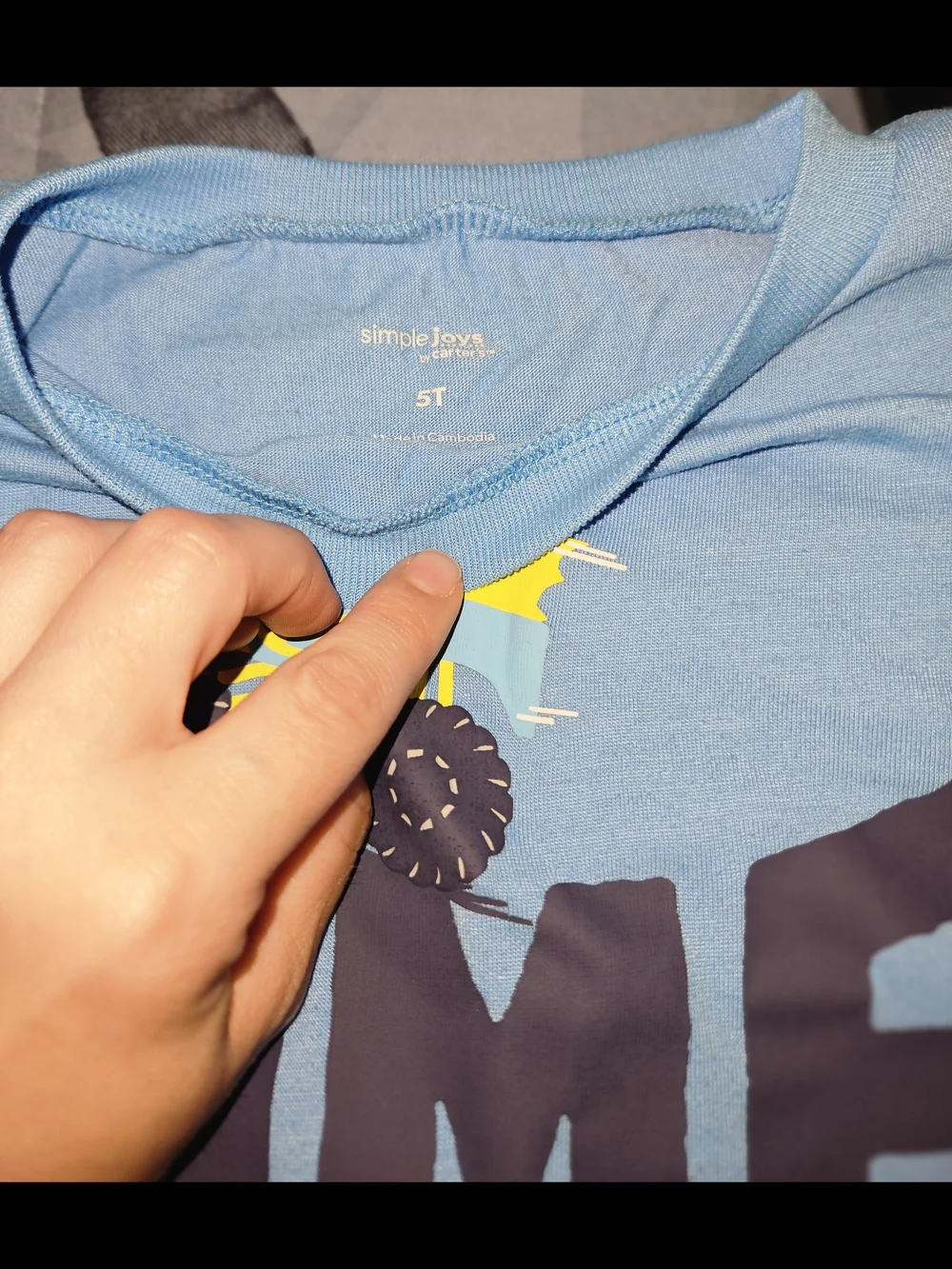 Carter's Blue 'Time to Crash' Monster Truck Pajama Set with Yellow Accents